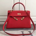 Hermes Kelly 28 Tote Bag in Red Togo Leather HK0928 VS08435