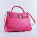 Hermes Kelly 32cm Shoulder Bags Rosy Grainy Leather Gold VS06637