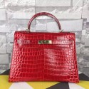 Hermes Kelly 32cm Tote Bag Red Crocodile Leather K06221 VS03941