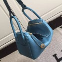 Hermes Lindy 26 Bag Blue Togo Calfskin Leather HLD2630 VS07960