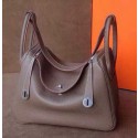 Hermes Lindy 30CM Original Leather Shoulder Bag HLD30 Dark Grey VS00851