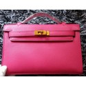 Hermes MINI Kelly 22cm Tote Bag Calf Leather K011 Rose VS01482