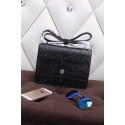 Hermes Ostrich Leather Flap Shoulder Bag H8075 Black VS01435