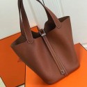 Hermes Picotin Lock 22 Tote Bag Togo Leather Brown HP1112 VS05625