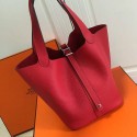 Hermes Picotin Lock 22 Tote Bag Togo Leather Red HP1112 VS06229