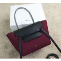 High Imitation Celine mini Belt Bag Suede Leather C98310 Purple&Black VS04202