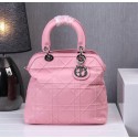 High Imitation Dior Granville Polochon Bag in Lambskin D1302 Pink VS01285