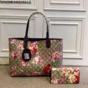 High Imitation Gucci Reversible GG Leather Tote Bags 368568 Geranium Red&Black VS05700