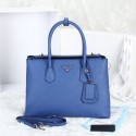 High Imitation Prada Twin Saffiano Leather Cuir Tote BN2748 in Lake Blue LSS VS05260