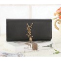 High Imitation Saint Laurent Classic Monogramme Tassel Original Leather Clutch Y5485 Black VS07522