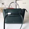 High Quality Celine Grained Calfskin Belt Bag Dark Green C010704 VS01672