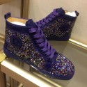 High Quality Christian Louboutin Louis Strass Flat Purple CL1250 VS03622