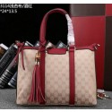 High Quality Gucci Rania Original GG Canvas Top Handle Bags 353114 Burgundy VS04190