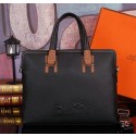High Quality Hermes Briefcase Original Calf Leather HM9817 Black VS05210