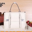 High Quality Imitation Prada Calfskin Leather Tote Bag BN8059 White VS05430