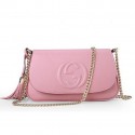 High Quality Replica Gucci Soho Original Leather Shoulder Bag 336752 Pink VS07507