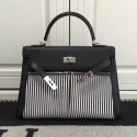 High Quality Replica Hermes Kelly Lakis 32 Tote Bag Black HB1112 VS00961