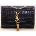 High Quality Replica Yves Saint Laurent Monogramme Croco Leather Cross-body Bag Y32218 Black VS01670