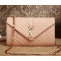High Quality Saint Laurent Classic Monogramme Cannage Pattern Flap Bag Y5482 Apricot VS05075