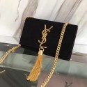 Hot Knockoff Yves Saint Laurent Black Suede Monogram Tassel Bag Y221240 VS05046