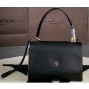 Hot Louis Vuitton Soft Leather Top Handle Bag M37113 Black&White VS08906