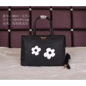 Hot Prada Original Grainy Leather Tote Bag BN8093 Black VS02463