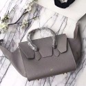 Hot Replica Celine Tie Top Handle Bag Grey Original Leather C010701 VS00874