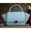 Imitation 1:1 Celine Trapeze Top Handle Bag Original Grainy Leather 3342 Light Blue VS02918