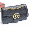 Imitation 1:1 Gucci GG Marmont Matelasse Shoulder Bag Black 443496 VS05692