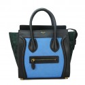 Imitation AAA Celine Luggage Micro Bag Horsehair CL88023 SkyBlue&Black VS00676