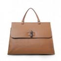 Imitation Best Gucci Bamboo Daily Leather Top Handle Bags 370830 Brown VS07438