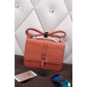 Imitation Best Hermes Ostrich Leather Flap Shoulder Bag H8075 Orange VS07262