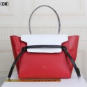 Imitation Celine Belt Bag Original Leather C33681T White&Red VS01804