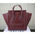 Imitation Celine Luggage Mini Tote Bag Original Leather CT3308 Burgundy VS01512