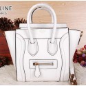 Imitation Celine Luggage Nano Bag Ferrari Leather CL3308S White VS02177