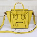 Imitation Celine Luggage Nano Bag Original Leather CTS3309 Yellow VS00189