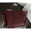 Imitation Celine Luggage Phantom Bag Smooth Leather Ci3341 Burgundy VS00091