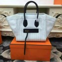 Imitation Celine Medium Luggage Phantom Handbag In White And Green Textile CT169952 VS01031