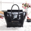 Imitation Celine Micro Luggage 3307 in Black Patent Leather VS02135