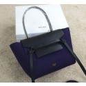 Imitation Celine mini Belt Bag Suede Leather C98310 Violet&Black VS01458
