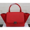 Imitation Celine MINI Trapeze Bag Original Litchi Leather CT3345 Red VS02622