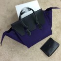 Imitation Celine Tie Top Handle Bags Flannelette Leather 98314 Violet VS02896