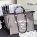 Imitation Chanel Brown Canvas Large Deauville Shopping Bag A68046 VS02718