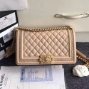Imitation Chanel Lambskin Medium Boy Bag A67086 Beige 2017 VS02723