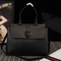 Imitation Cheap Gucci Hip Bamboo Leather Tote Bags 352110 Black VS04174
