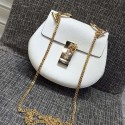 Imitation Chloe Drew Calfskin Shoulder Bag Abstract White 181010 VS05093