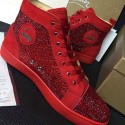 Imitation Christian Louboutin Louis Strass Flat Red CL1250 VS08148