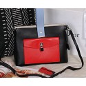 Imitation Dior Pocket Tote Bag Original Leather D0328 Black&Red VS01354