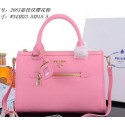 Imitation Fashion Prada Litchi Leather Top Handle Bags PBL2663 Pink VS09611