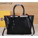 Imitation Fendi 3Jours Tote Bag Calfskin Leather F2358 Black VS05245